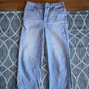 Madewell Women's Slim Wide-Leg Crop Jeans Lightwash Size 30